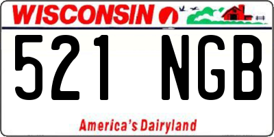 WI license plate 521NGB