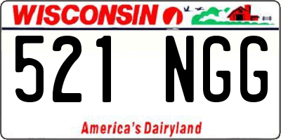 WI license plate 521NGG