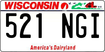 WI license plate 521NGI