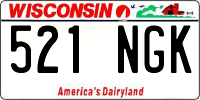 WI license plate 521NGK