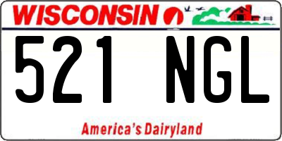 WI license plate 521NGL