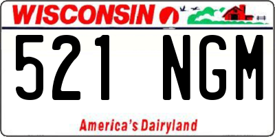 WI license plate 521NGM