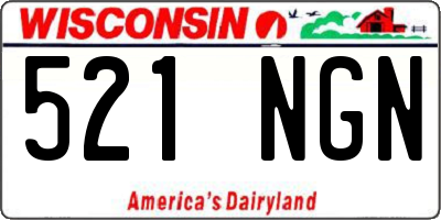 WI license plate 521NGN