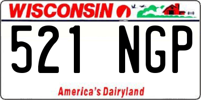 WI license plate 521NGP