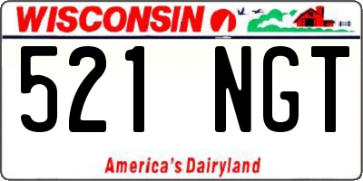 WI license plate 521NGT