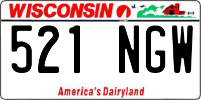 WI license plate 521NGW