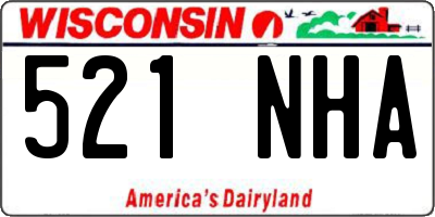 WI license plate 521NHA