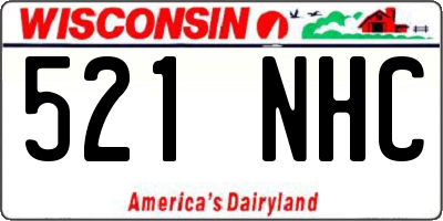 WI license plate 521NHC