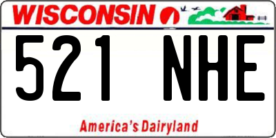 WI license plate 521NHE