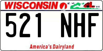 WI license plate 521NHF