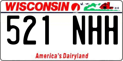WI license plate 521NHH