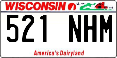 WI license plate 521NHM