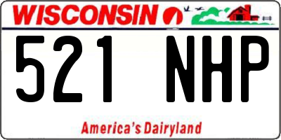 WI license plate 521NHP