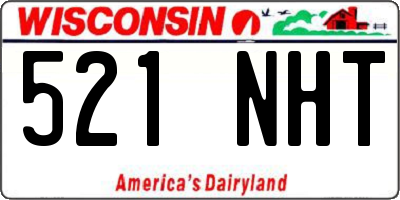 WI license plate 521NHT
