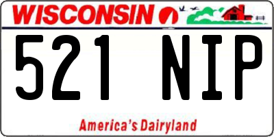 WI license plate 521NIP