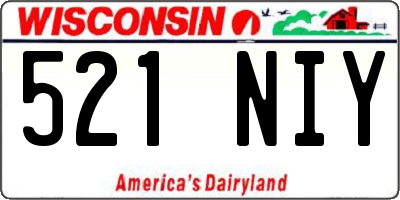 WI license plate 521NIY
