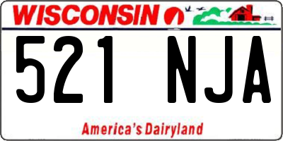 WI license plate 521NJA
