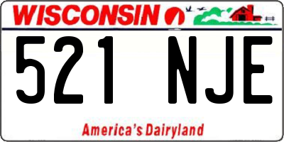 WI license plate 521NJE