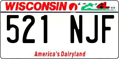 WI license plate 521NJF