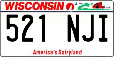 WI license plate 521NJI