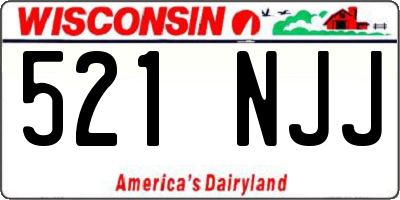 WI license plate 521NJJ