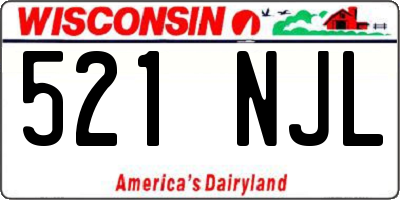 WI license plate 521NJL
