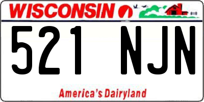 WI license plate 521NJN