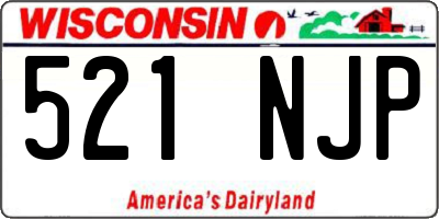 WI license plate 521NJP