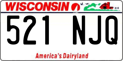 WI license plate 521NJQ