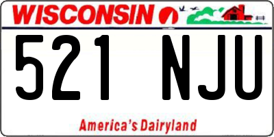 WI license plate 521NJU