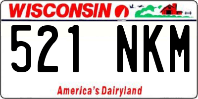 WI license plate 521NKM