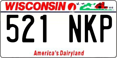 WI license plate 521NKP