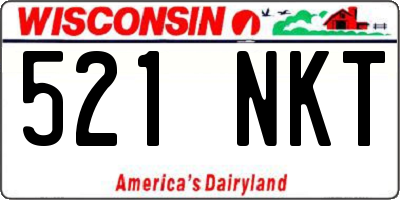 WI license plate 521NKT