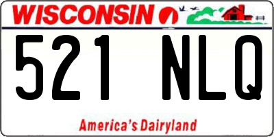 WI license plate 521NLQ