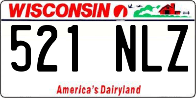 WI license plate 521NLZ