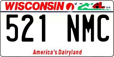 WI license plate 521NMC