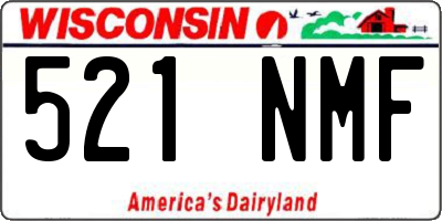 WI license plate 521NMF