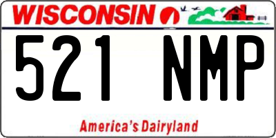 WI license plate 521NMP