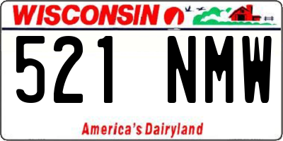 WI license plate 521NMW