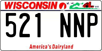 WI license plate 521NNP