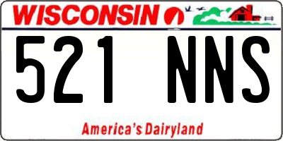 WI license plate 521NNS
