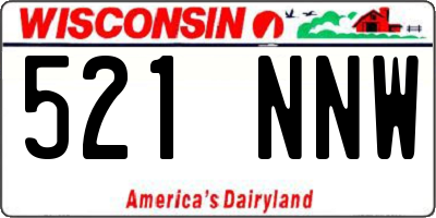 WI license plate 521NNW