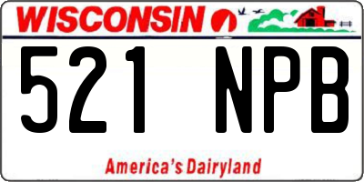 WI license plate 521NPB