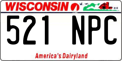 WI license plate 521NPC