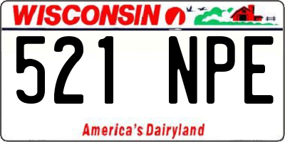 WI license plate 521NPE