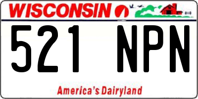 WI license plate 521NPN