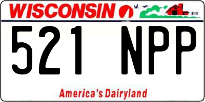 WI license plate 521NPP