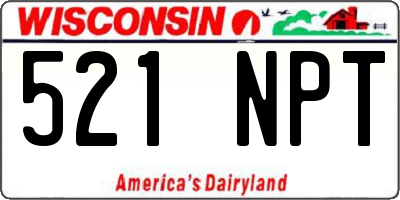 WI license plate 521NPT