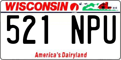 WI license plate 521NPU