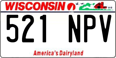 WI license plate 521NPV